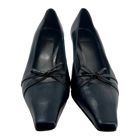 Stuart Weitzman Black Leather Pump Size 8 EUC - Picture 3 of 14